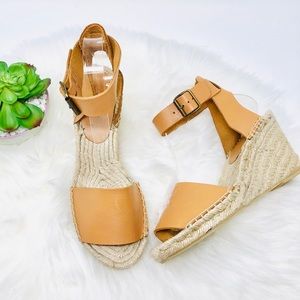 J crew wedge espadrilles ankle strap sandals